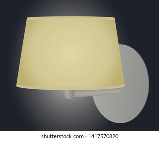 Home wall lamp. vector illustration