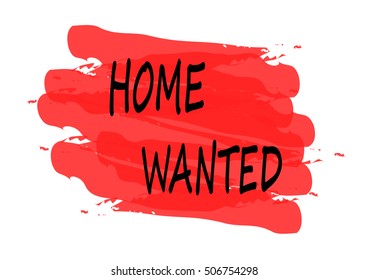 home wanted vector card