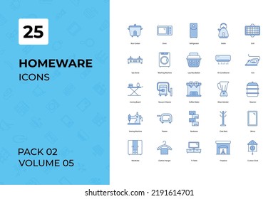 Home ware icons collection. Set contains such Icons as apartment, box, cardboard, and more