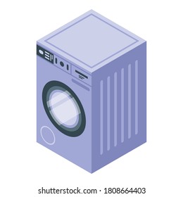 Home washing machine icon. Isometric of home washing machine vector icon for web design isolated on white background