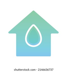 home water gradient logo design template icon