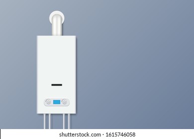 Home water heater. house gas boiler isolated