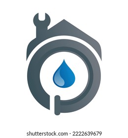 home water plumbing logo template