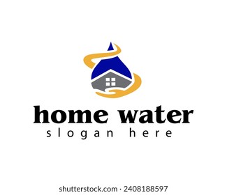 home water solution logo design template