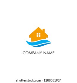 home water wave vector logo