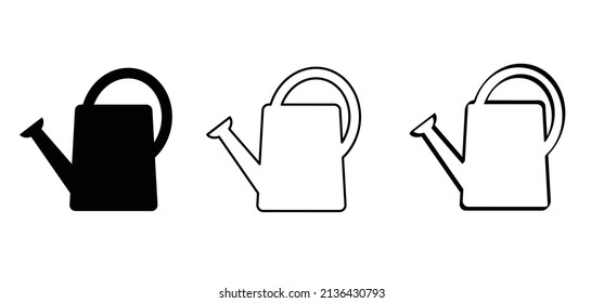 Home, Watering-can. Cartoon Vector Icon Or Pictogram. For Drip Watering Lawn, Field, Plant, Flowers  Or Grass. Water Can. Grass Lawn. Garden Or Gardener. Gif Water To Flower Or Houseplant.