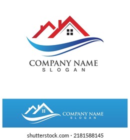 Vector de construcción de logotipos caseros y ondulados 