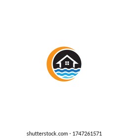 home wave logo icon design