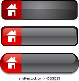 Home   web buttons. Vector illustration.