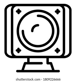 Startseite Web-Kamera-Symbol. Umriss-Webkamera, Vektorsymbol für Webdesign einzeln auf weißem Hintergrund