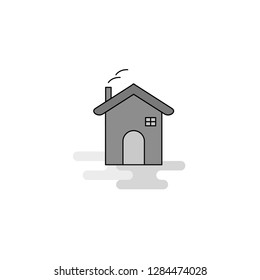 Home Web Icon. Flat Line Filled Gray Icon Vector