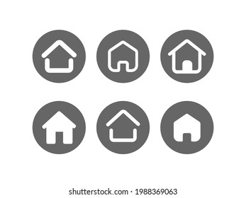 Juego de iconos de la página principal. Logo de la casa