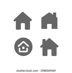 Home web icon set. House logo