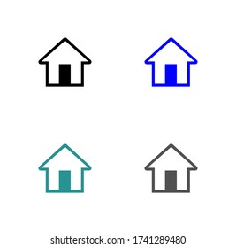 Home web icon stock vector illustration flat design.