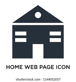 Home web page icon vector isolated on white background for your web and mobile app design, Home web page logo concept