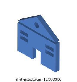 Home web page isometric left top view 3D icon