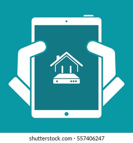 Home web router - Vector web icon