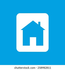 Home web white icon isolated on a blue background. Vector symbol