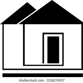 Home website icon composition. House icon for graphic design projects. 