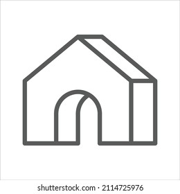 Icono de línea simple del sitio web principal