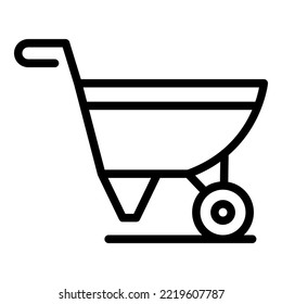 Home wheelbarrow icon outline vector. Diy repair. Work tool