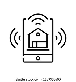 Home widget line icon, concept sign, outline vector illustration, linear symbol.