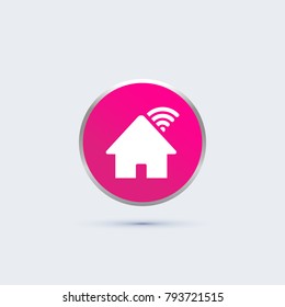 home with wifi icon