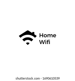 Home + wifi. Logo iocn vector.