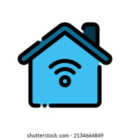 home wifi network internet of things iot smarthome icon