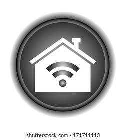 Home Wifi vector icon