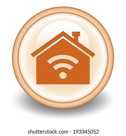 Home Wifi vector icon