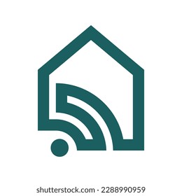 Home Wifi Vector Logo Design Template