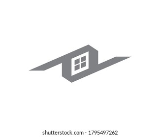 home window concept logo design icon