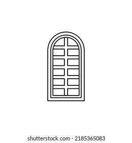 home window icon in line style icon, isolated on white background