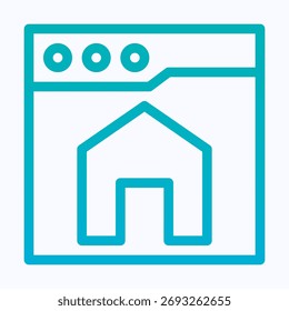 Icono de Vector de estilo de degradado lineal aislado de la ventana de inicio
