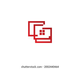 home and window logo design icon