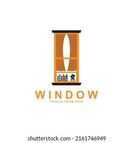 Home-Window-Logo, Home-Interior-Symbol-Design