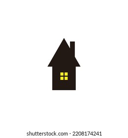 Home, windows geometric symbol simple logo vector