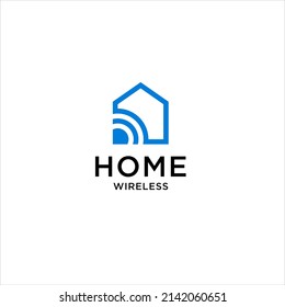 diseño de logotipo de red inalámbrica residencial