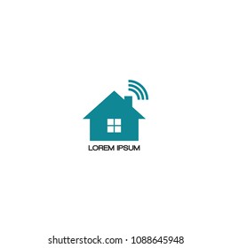 home wireless vector logo template 