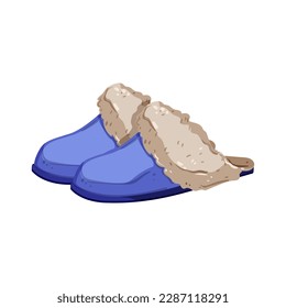 caricatura de zapatillas para mujeres de casa. pies de casa, zapatos acogedores señas de las zapatillas de casa. ilustración vectorial de símbolo aislado