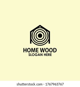 home wood for woodworking logo design template vector, wood repair shop logo, emblem, label, stamp vector template