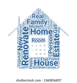 home word cloud. tag cloud about home.