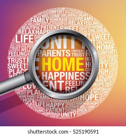 Home word cloud, vector conceptual illustration