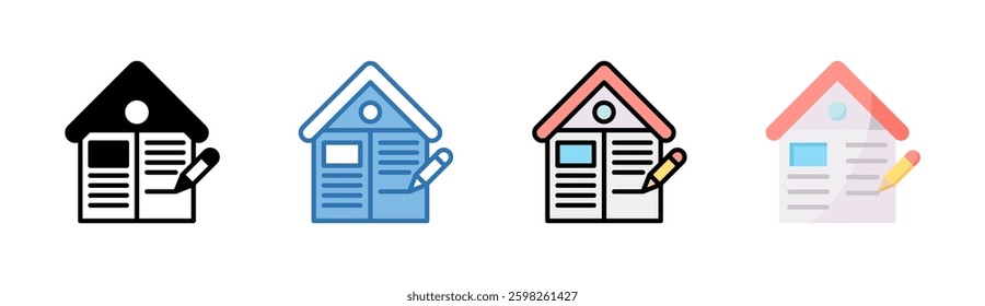 Home Work Icon Element For Design