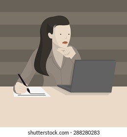 Home Work Illustration