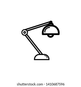 Home Work Lamp Vector Icon Illustration