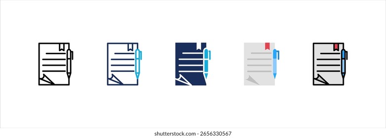 Conjunto de iconos de estilo múltiple de trabajo en el hogar
