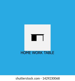 home work table icon sign signifier vector