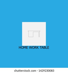 home work table icon sign signifier vector